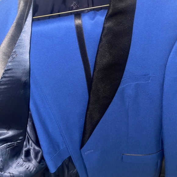 Ryan Seacrest Blue Tuxedo 42L - Prom - Picture 2 of 4